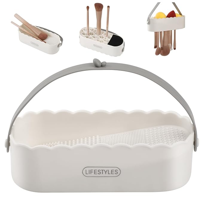 DUcare Makeup Brush Cleaner Shampoo Soap Solid Brush Cleaning Mat Removes by DUcare