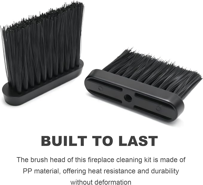 2 PCS Oblong Fireplace Brush, PP Fireplace Broom Replacement Head, Chimney Brush - Image 4