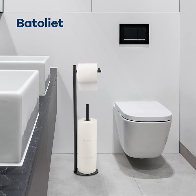 Toilet Paper Holder Stand, Bathroom Toilet Paper Roll Holder Stand - Image 6