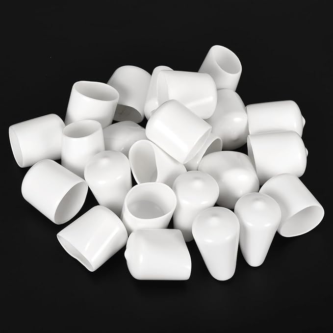 uxcell 20pcs Rubber End Caps 24mm ID Vinyl Round End Cap Cover Screw Thread - Image 4
