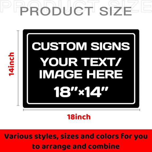 Custom Sign, Personalized Metal signs, Aluminum Weatherproof Metal Sign - Image 2