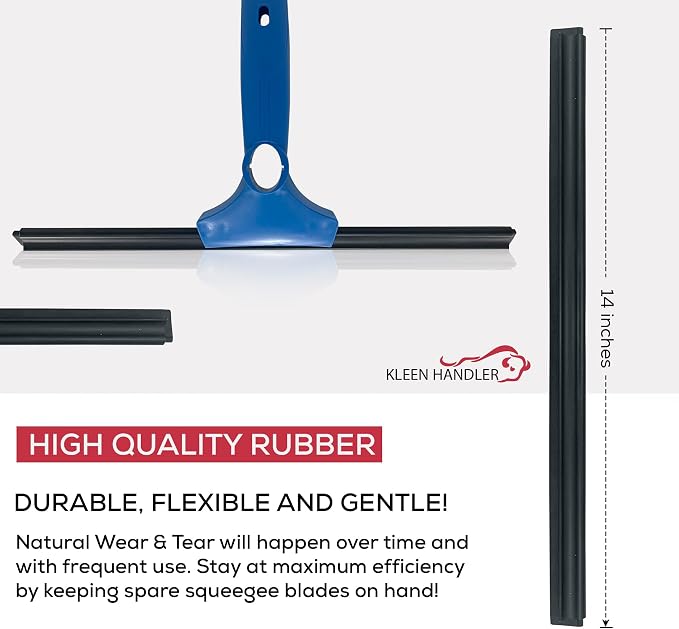 Kleen Handler Bulk Pack of 100 Professional 14” Window Washing Squeegee Blades - Image 5