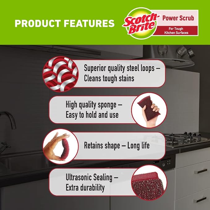Scotch-Brite Power Scrub with Steel mesh - Image 2