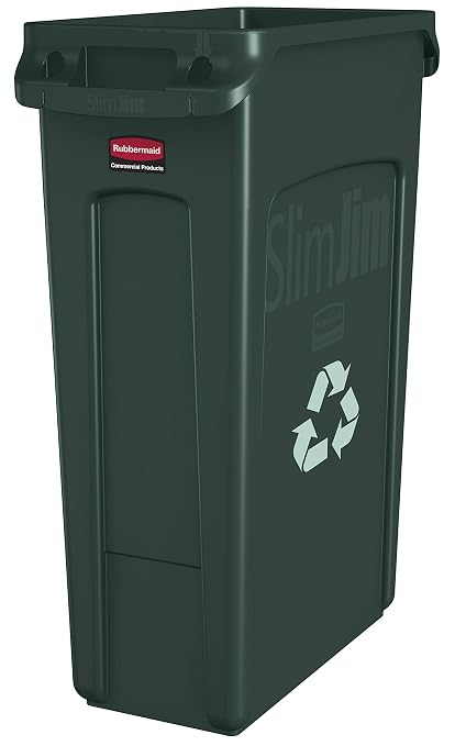 Rubbermaid Commercial Products Slim Jim Plastic Rectangular Recycling/Compost by RubbermaidCommercialProducts