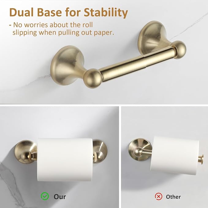 BGL Bathroom Accessories Set, Brushed Brass Towel Holder - Image 5