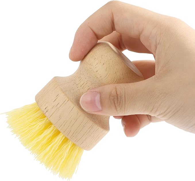 4-Pack Bamboo Dish Brush, Palm Brush Dish Scrubber - Image 5