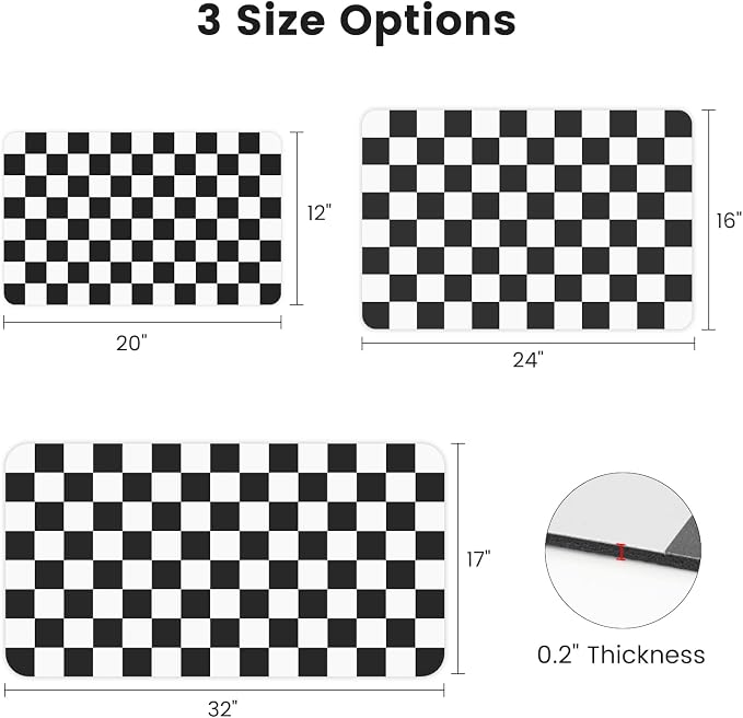 16" x 24" Checkered Dish Drying Mat - Image 2