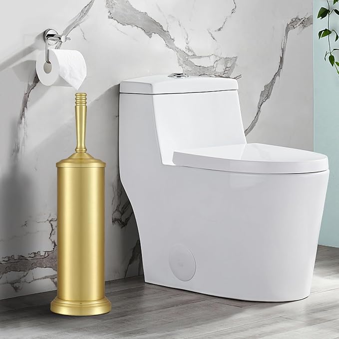 Gold Toilet Brush and Holder Set, Stainless Steel Toilet Brush - Image 7