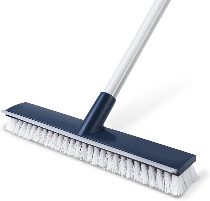 BOOMJOY Floor Scrub Brush with 57" Long Handle, 2 in 1 Scrape and Brush by BOOMJOY