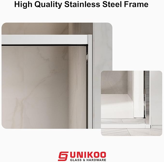 60" W x 80" H Double Sliding Frame Shower Door - Image 7