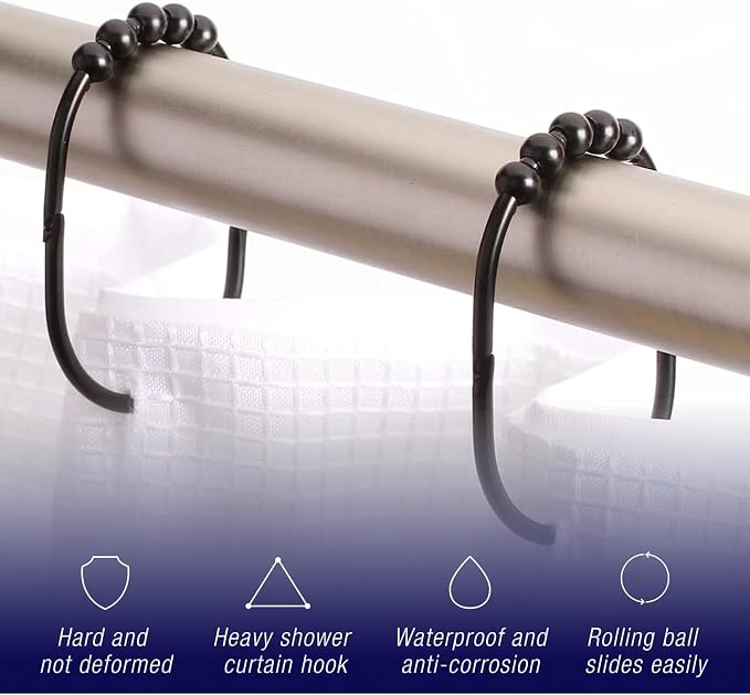 2lbDepot Copper Shower Curtain Rings Hooks, Premium Rust-Resistant Stainless - Image 4