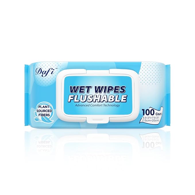 DAFI Flushable Wipes for Adult Wet Wipes, Total 900 Unscented Toilet Wipes - Image 7
