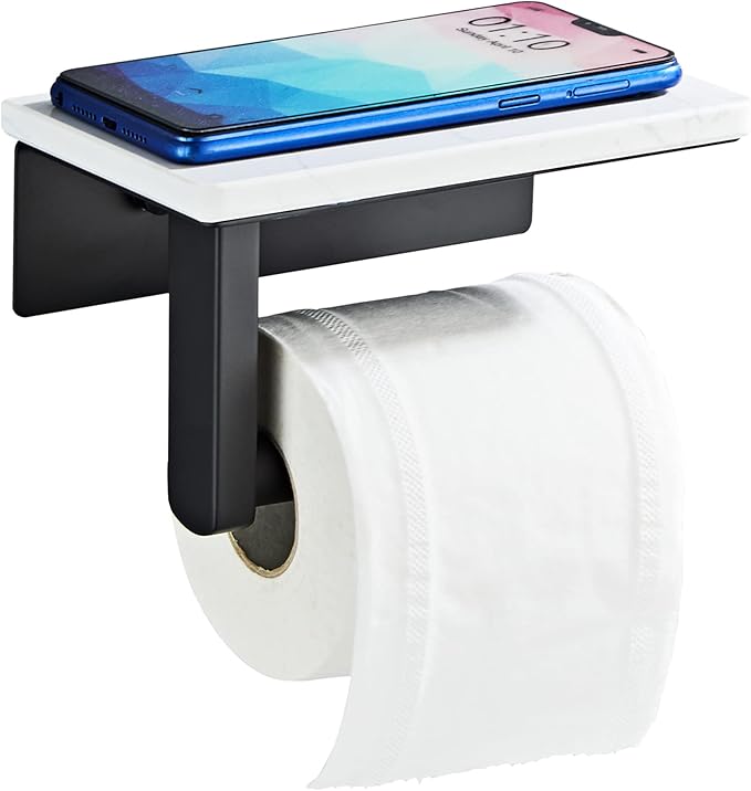 Matte Black Toilet Paper Holder by BTHRMHW