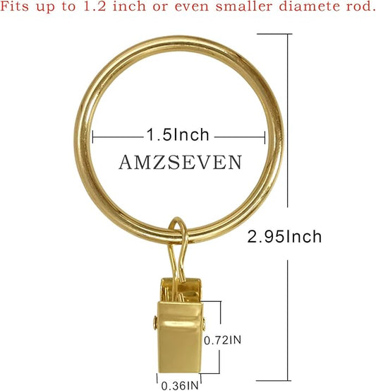 100 Pack Metal Curtain Rings - Image 2