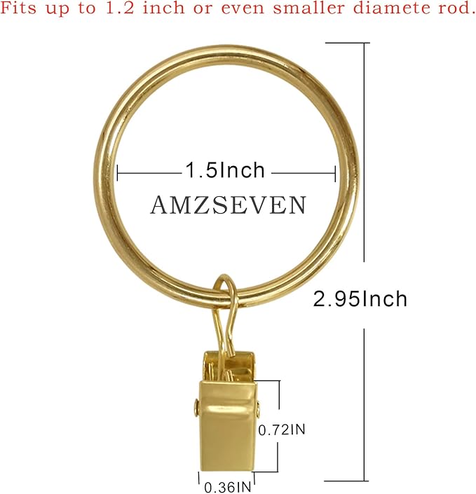 40 Pack Metal Curtain Rings - Image 2