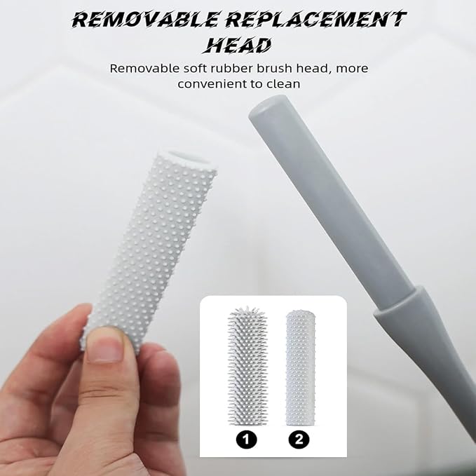 2 Pack Toe Cleaning Brush, Silicone Foot Scrubber - Image 4