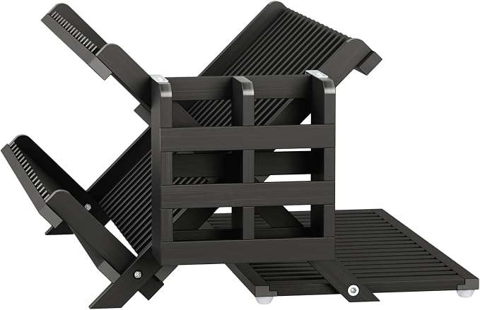 Greenual Black Bamboo Dish Drying Rack - Image 7