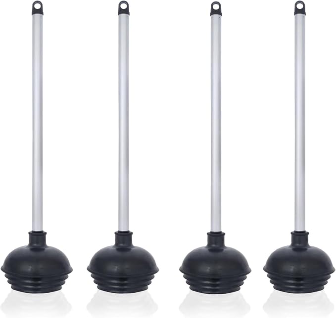 NEIKO 60190A Toilet Plungers, 4 Pack, Patented All-Angle Design, Heavy Duty by NeikoTools