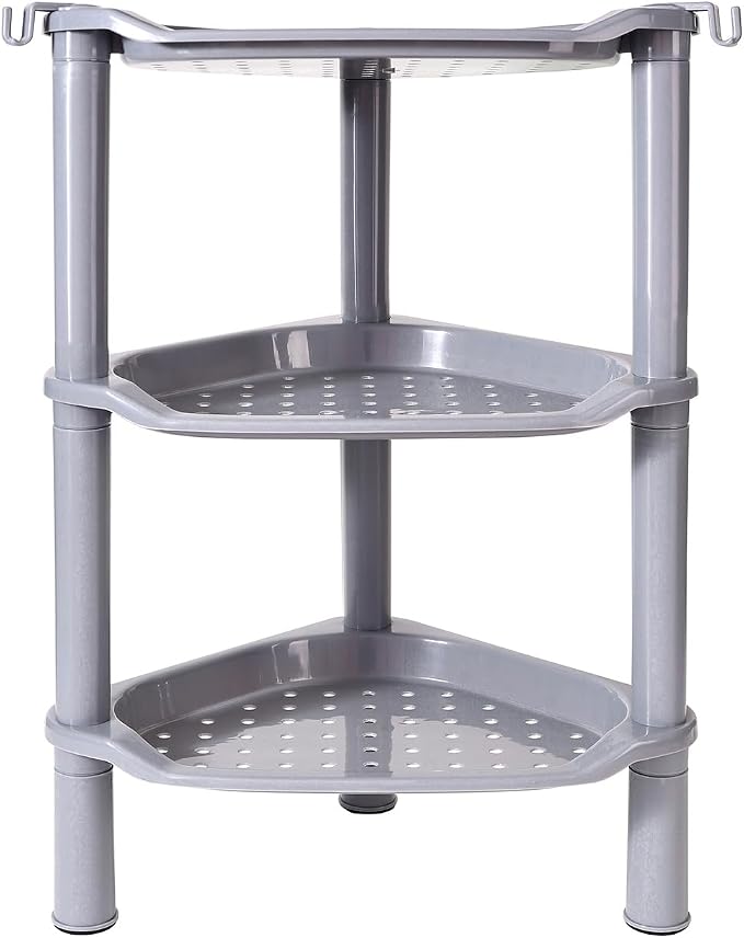 3 Tier Shower Caddy Corner, Plastic Shower Shelf Organizer by SLZBCY