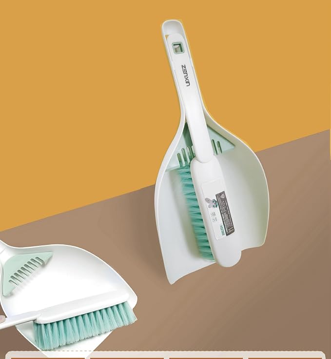 Small Hand Broom and Dustpan Set, Thick Stiff Brush Bristle, Little Dust Pan - Image 7