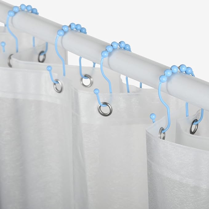 Goowin Shower Curtain Hooks, Stainless Steel Shower Curtain Hangers, Double - Image 6