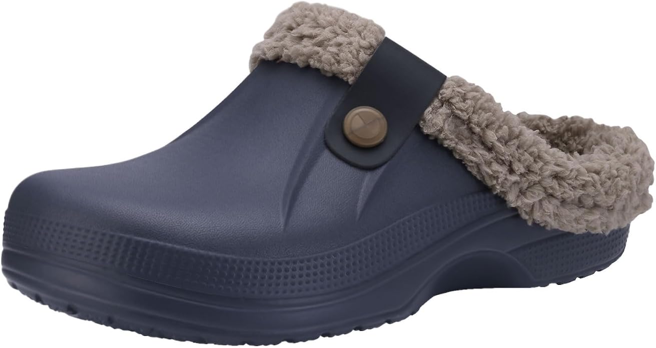 Beslip Classic Fur Lined Clogs Waterproof Winter Fuzzy Slippers by Beslip