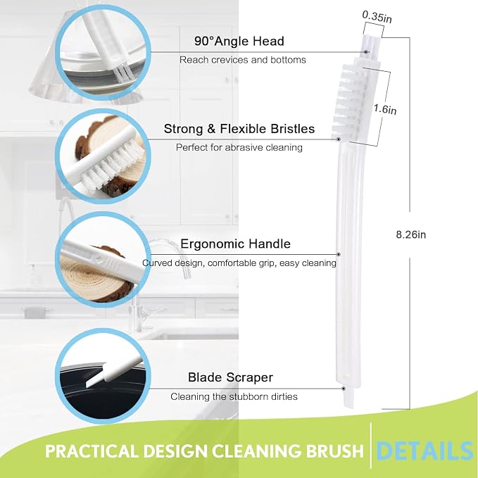 Small Scrub Brushes for Cleaning, Crevice Cleaning Tool Set for Track Juicer - Image 2