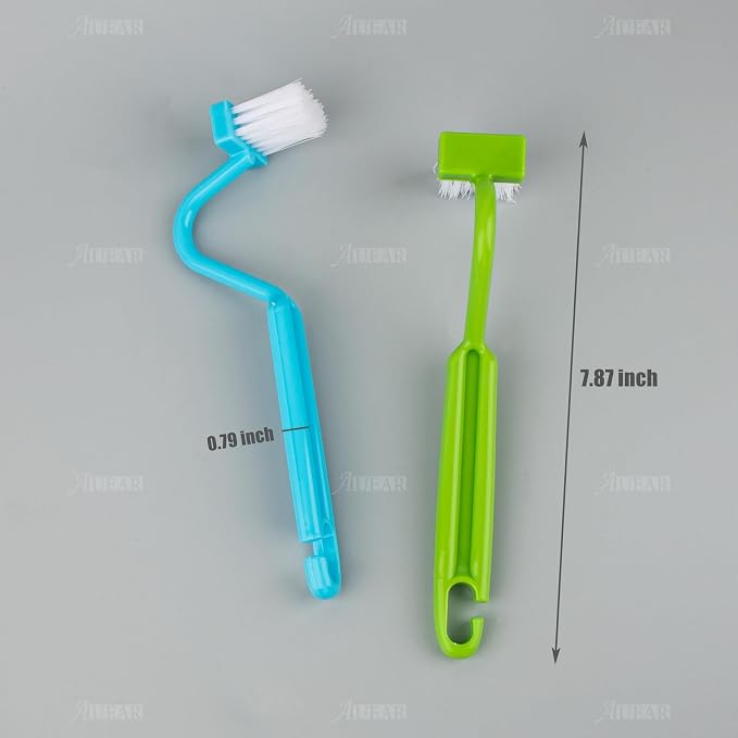 AUEAR, 4 Pack Plastic Curved Small Toilet Brushes Cleaning - Image 2