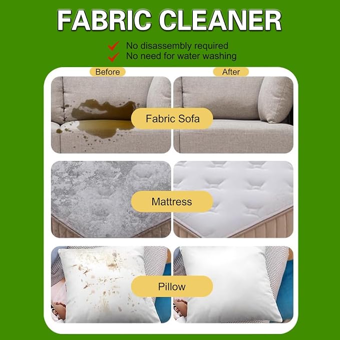 Upholstery Foam Cleaning 2 Pack, No Rinse Fabric Cleaner - Image 5