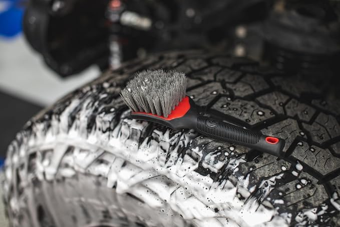 Detail Factory - ProGrip Tire Brush - Ergonomic ProGrip Handle, Stiff Synthetic - Image 4