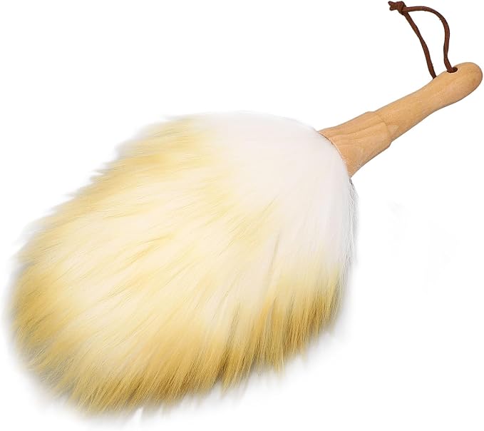 Lambswool Duster, Soft Lambswool Beechwood Multifunctional Cleaning Brush Duster - Image 3