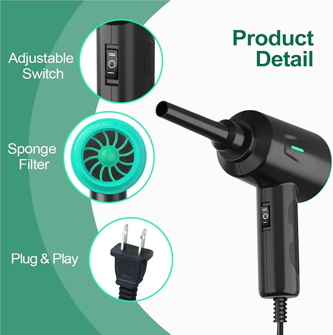 Air Duster - Electric Air Blower - 5.74oz High Power Cleaning - Image 8