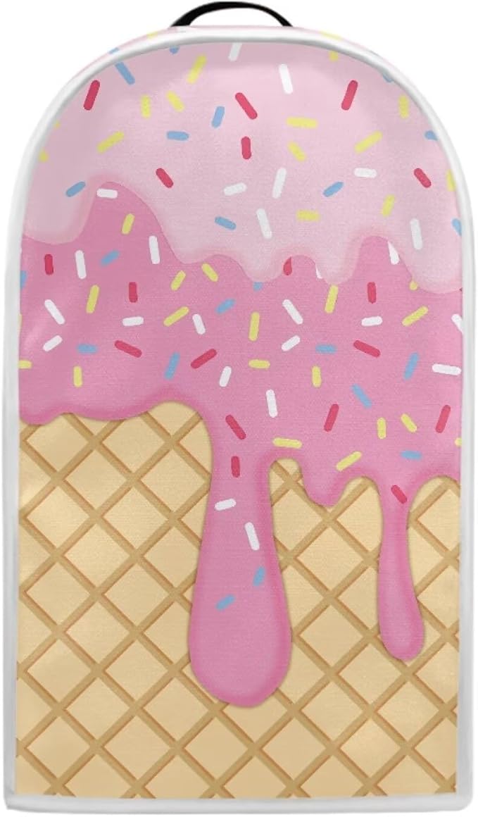 Blender Cover Kitchen Blender Dust Covers Food Processor Dust Proof Stand Mixer Case Coffee Maker Appliance Cover for Home Kitchen Indoor, Waffle Ice Cream Print