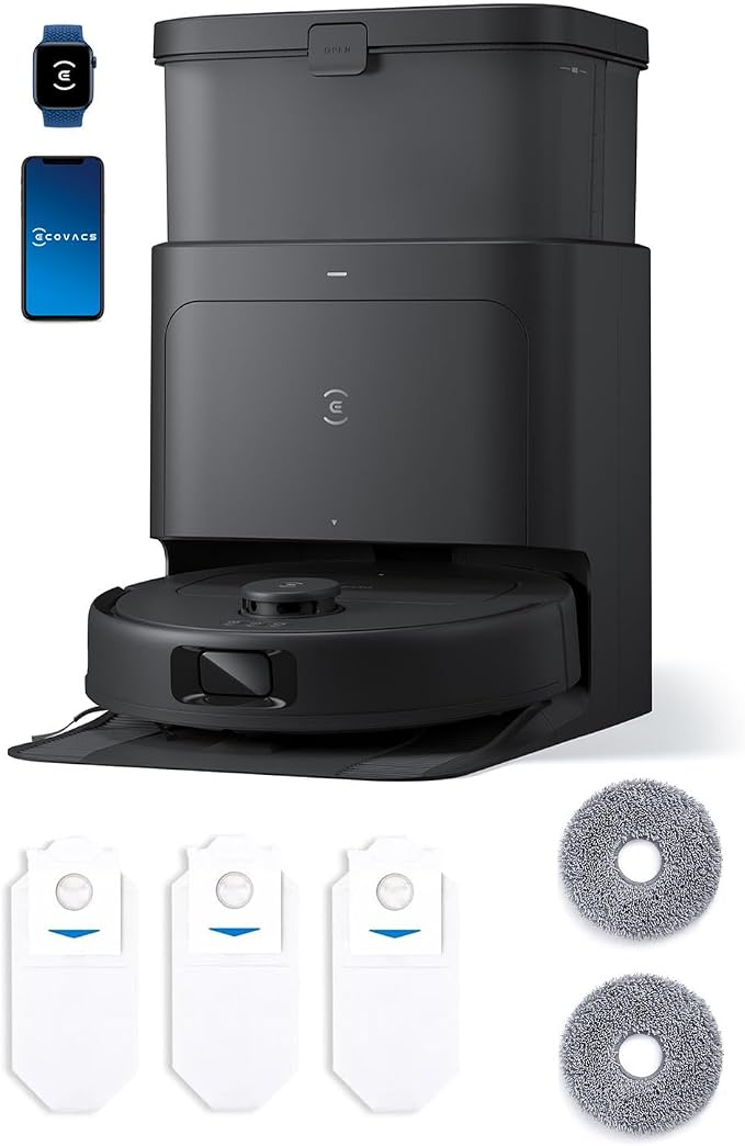 ECOVACS DEEBOT N30 Omni Care Robot Vacuum and Mop, 10000Pa Suction, TruEdge by ECOVACS