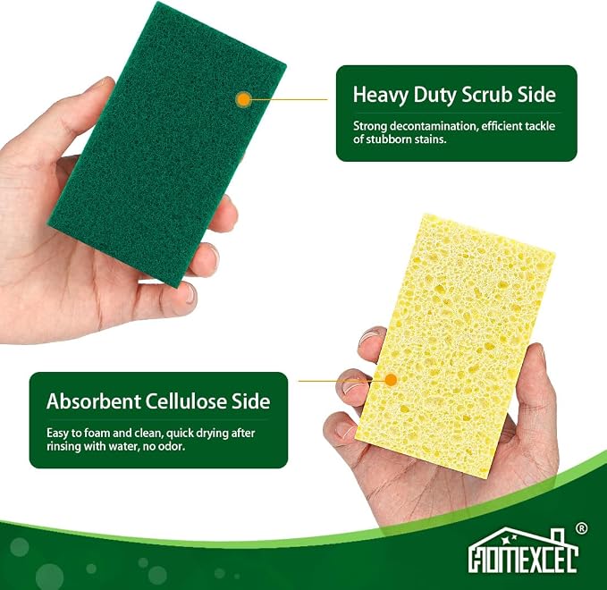 HOMEXCEL Sponges Kitchen 24pcs, Heavy Duty Sponges - Image 3