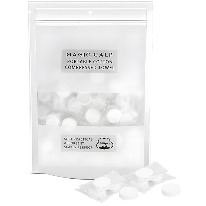 Classycoo Compressed Towel 100 PCS Mini Tablets Disposable Portable Face Towel by WELCOME