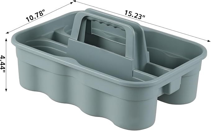4 Packs Plastic Cleaning Caddy, 2 Compartment Cleaning Tool Caddy - Image 2