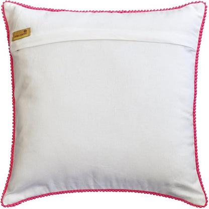 The HomeCentric King/Queen/Twin Pink Decorative Bed Runner King 90"x18" Bed Runner with Two Pillow Cover, Quilted, Pom Pom Lace Bed Scarf on Cotton Fabric - Lily Haven