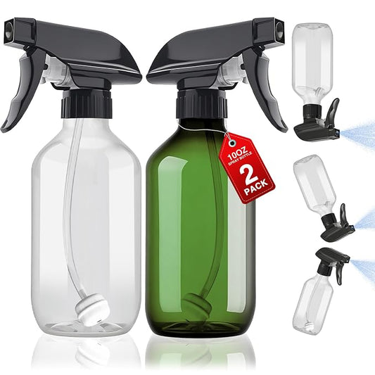2 Packs Plastic Spray Bottles 360° Water Spray Bottle by AMORIX