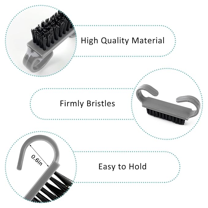 4 Pack Nail Brushes for Cleaning Fingernails, Travel Size Hand Scrub Cleaning - Image 3