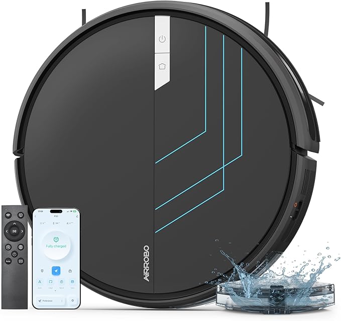 AIRROBO Robot Vacuum and Mop, 3000Pa Powerful Suction Robot Vacuum Cleaner by AIRROBO