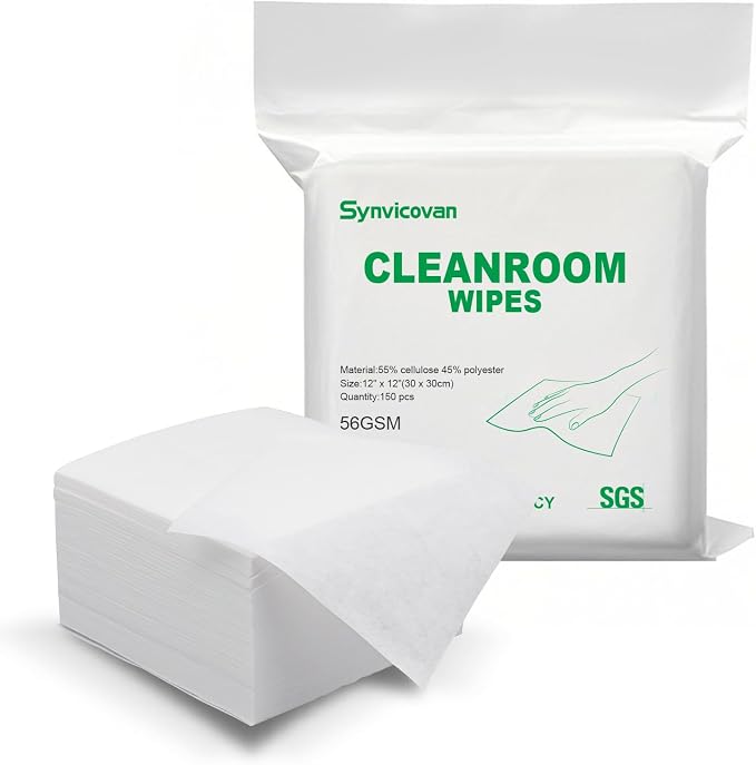 Cleanroom Wipes 12" x 12" Lint Free Wipes by Synvicovan