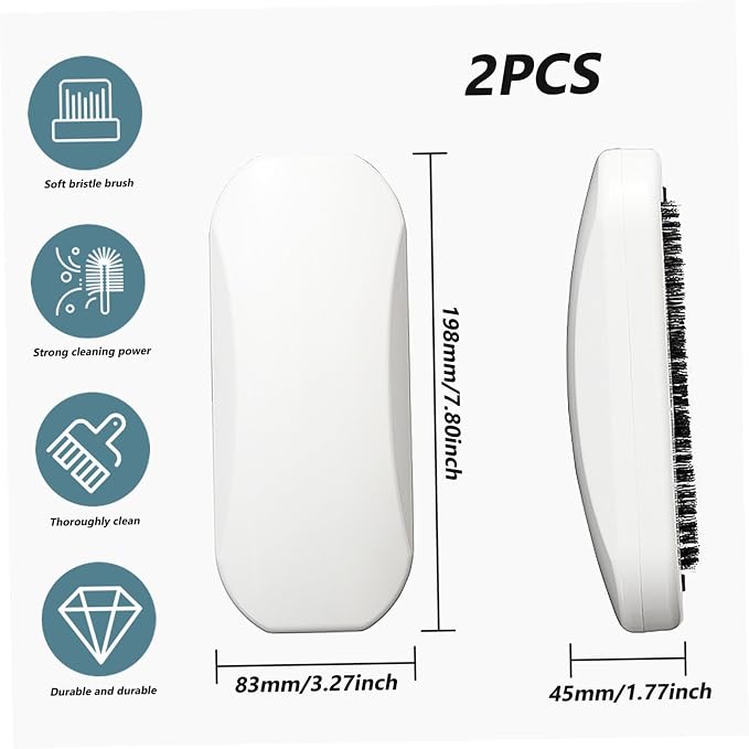 Crumb Sweeper 2Pcs Handheld Rolling Ergonomic PP Bristle Nutshell Crumb Brush - Image 4