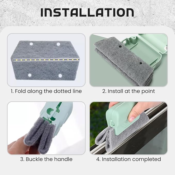 Magic Window Track Cleaner, 2025 Upgraded Handheld Cleaning Brush Set, - Image 6