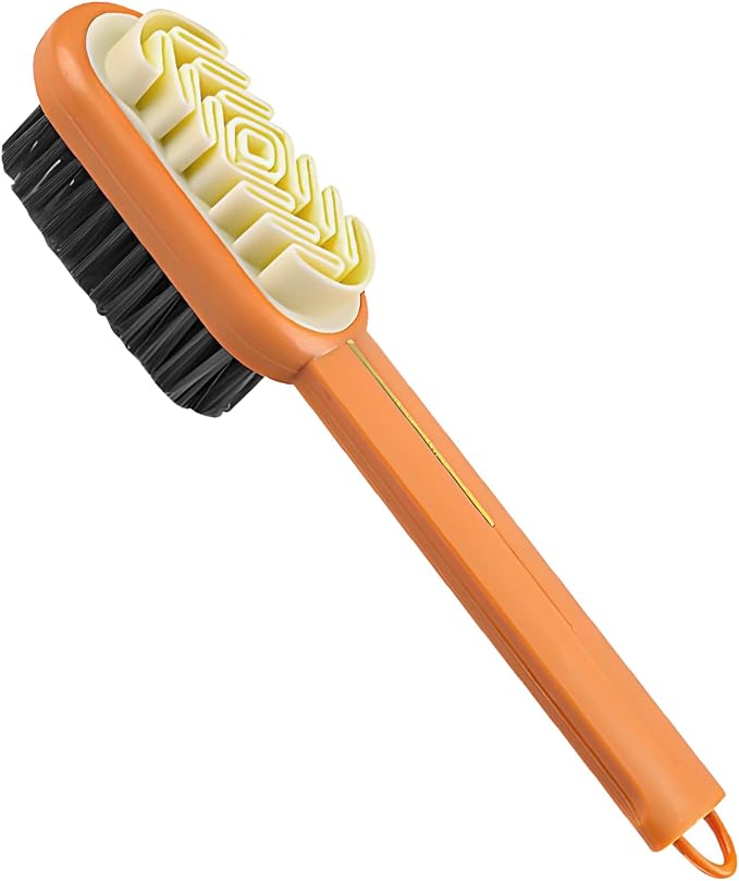 2-in-1 Orange Shoe Brush, Lazy Shoe Brush All-Round Cleaning Tool Soft Plastic by Unknown