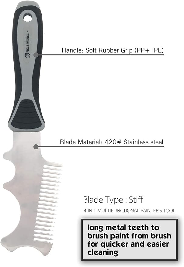 ROLLINGDOG 4 in 1 Paint Brush Comb - Image 3