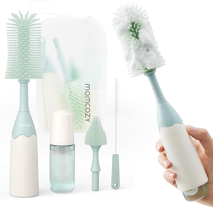 Momcozy Bottle Brush Kit, Innovative Push-Press Design by Momcozy