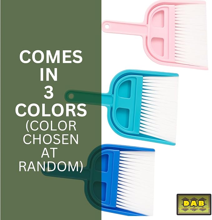 DAB 6" x 5" Mini Whisk Broom and Dustpan | Dustpan & 8.5" Broom | Vibrant Green - Image 4