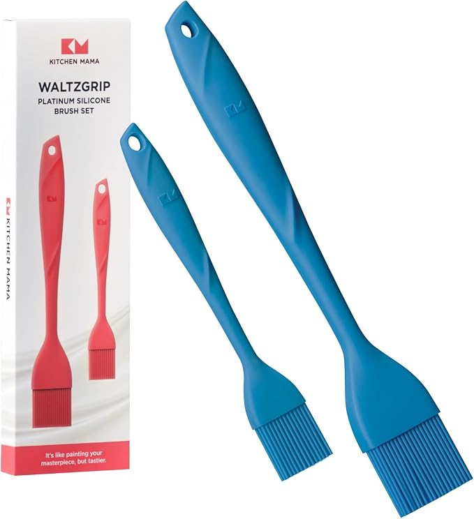 Kitchen Mama WaltzGrip Platinum Silicone Basting Pastry Brush: Set of 2 by KitchenMama