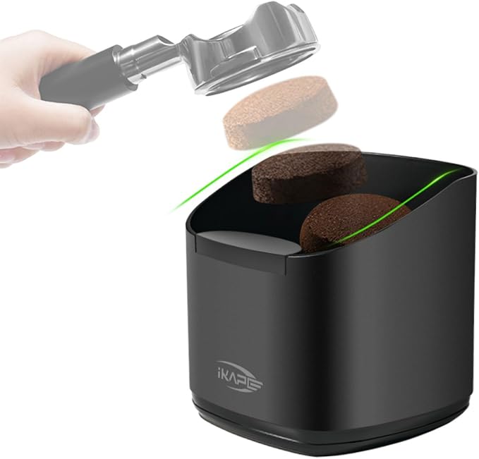 IKAPE Espresso Knock Box for Coffee Grounds, Barista Tool Enhanced for Better by IKAPE